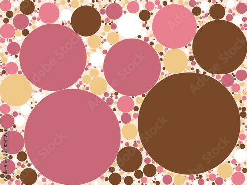 Multi-Scale Circle Composition Decorative Background