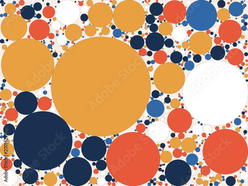 Multi-Scale Circle Composition Decorative Background