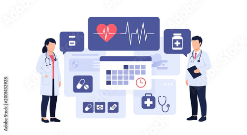 Healthcare Professionals Leveraging Digital Technology for Online Medical Consultation, Appointment Scheduling, and Virtual Patient Care