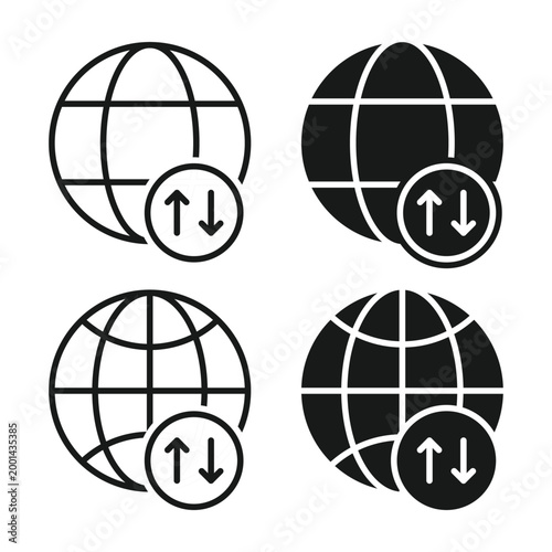 Mobile Network Roaming Icon. Global Connectivity. Vector Illustration