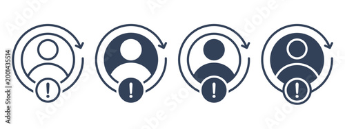 Employee Turnover Risk Icon. Vector Illustration