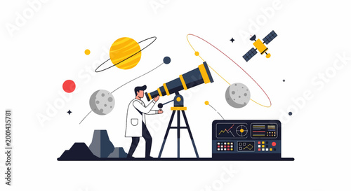 Observing the Cosmos - A Scientists Astronomical Exploration with Telescope.