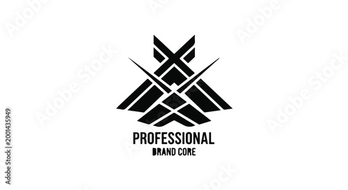 Professional brand logo design with geometric pattern