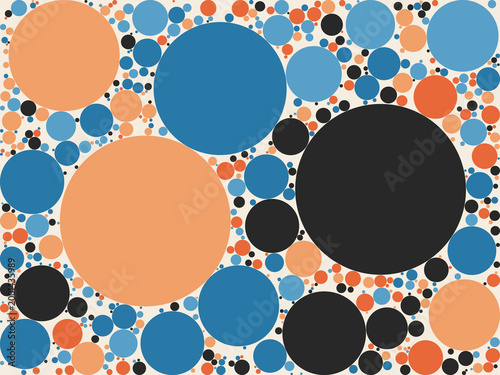 Multi-Scale Circle Composition Decorative Background