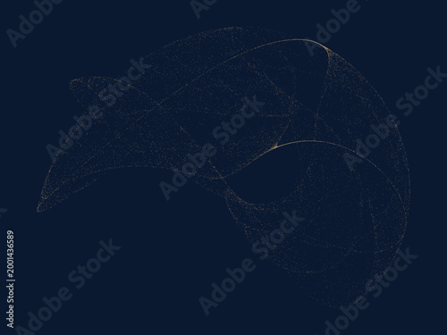 Chaotic Dynamical System Cosmic Vector Art Background