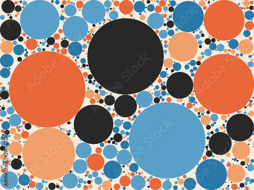 Circle Packing Apollonian Fractal Pattern Background