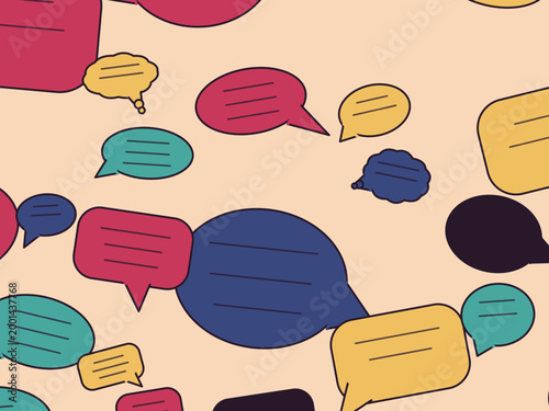 Chat Message Bubbles Communication Pattern Backdrop