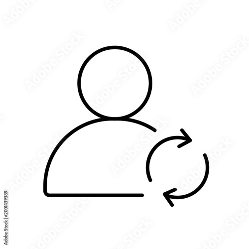 A vector icon representing a follow up required state in a workflow system, created in line style with editable stroke