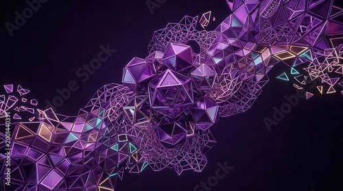Abstract Geometric Shapes in Purple Geometric Purple 3D Shapes Design Texture Polygon. Concept featuring geometric, purple, 3d, shapes, design for professional commercial design.