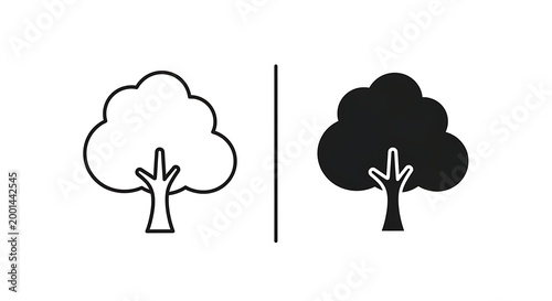 Tree with Peace Sign Hand Gesture