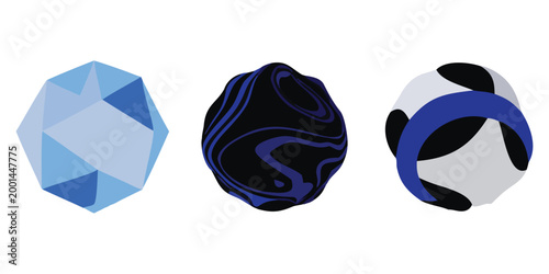 Modern Abstract Geometric Logo Set. Minimal Creative Brand Identity Design.