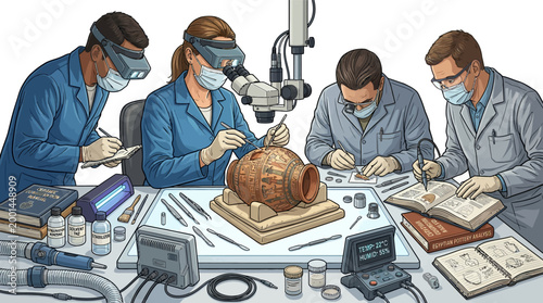 Medical professionals performing surgical procedure.