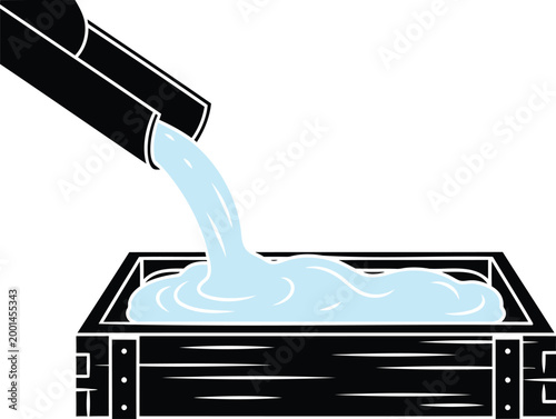 Industrial pouring, liquid metal, factory production, manufacturing process, steel pouring