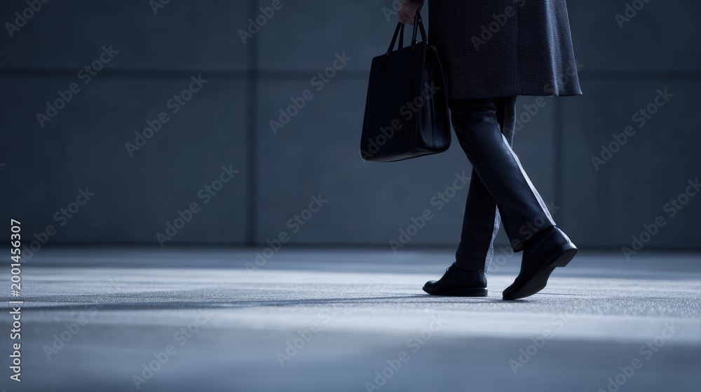 Fototapeta premium Businessman walking in city, corporate lifestyle