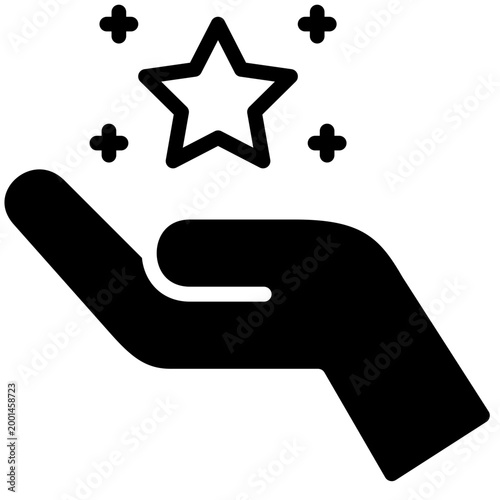 talent icon illustration design with glyph