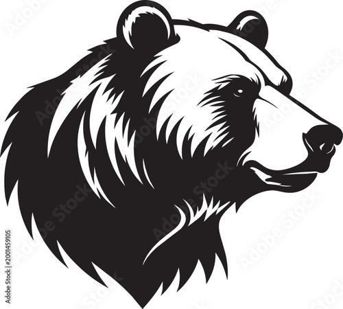 Bear icon modern Silhouette Black Vector