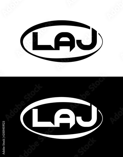 LAJ Abstract Modern Lettermark Logo Design. Monogram brand identity abstract logo.