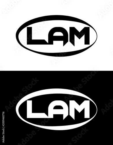 LAM Abstract Modern Lettermark Logo Design. Monogram brand identity abstract logo.