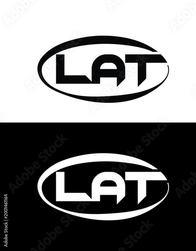 LAT Abstract Modern Lettermark Logo Design. Monogram brand identity abstract logo.