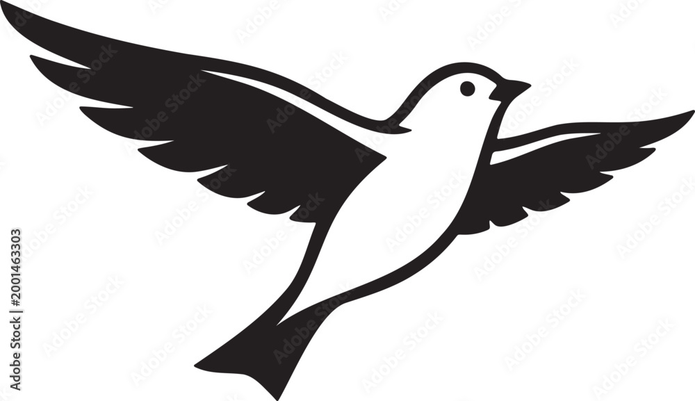 Obraz premium 329_A black and white silhoue_traced