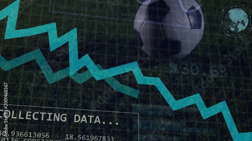 COLLECTING panel updating starting teal line moving across sports ball moving leg peeking for stats