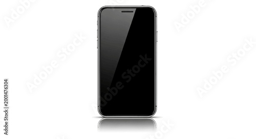 Smartphone device with black screen.