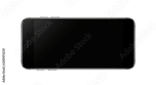 Black smartphone device screen closeup.