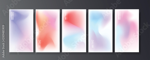 Tableau sur toile Abstract watercolor panels a symphony of blended hues and textural gradients