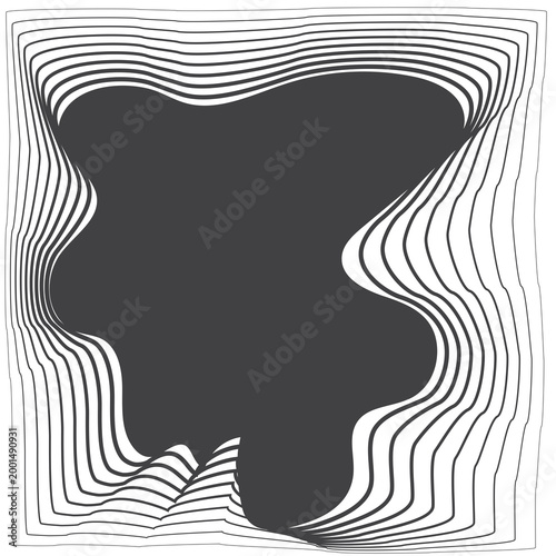 Square shape with gradient line modern, logo, science, future, digital