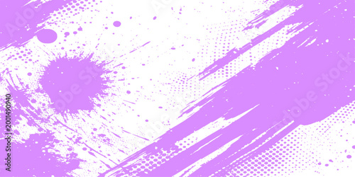 Vivid abstract artwork with bold brushstrokes in a harmonious symphony of lavender hue creating a visual celebration. 