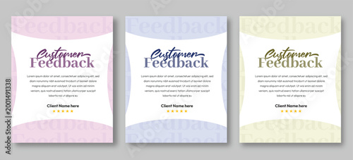 Customer Feedback Social Media Post Template Vector, Elegant Testimonial poster design