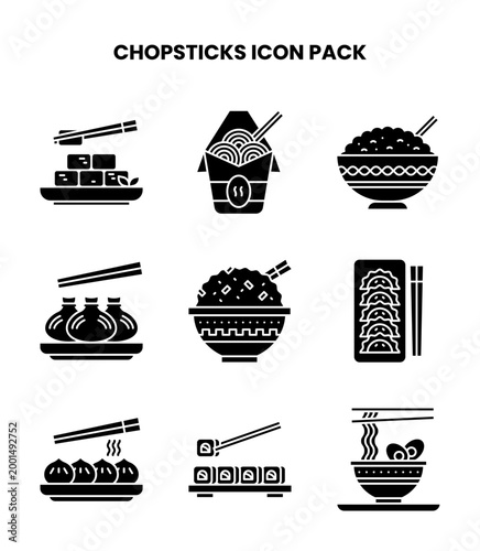Chopsticks Glyph Scalable Icons Pack