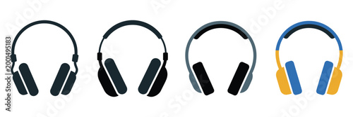 Modern Headphone Icon with Simple and Elegant Design, Minimal Audio Symbol for Music, Entertainment, Podcast, and Streaming Applications, Clean Vector Illustration for UI and App Interfaces