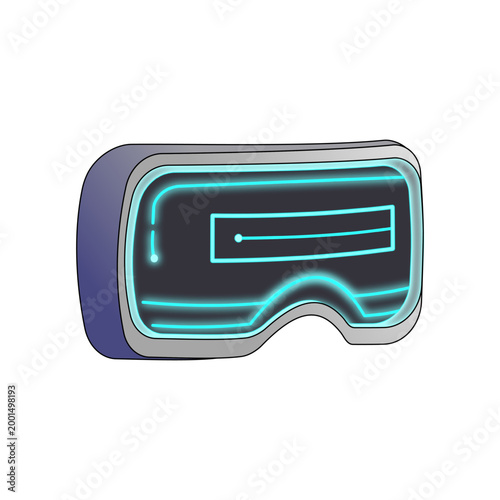 Smart Vision Technology – Futuristic AR Glasses with Data Flow Interface, Wearable Digital Display Concept for Augmented Reality, Innovation, and Modern Tech Illustration