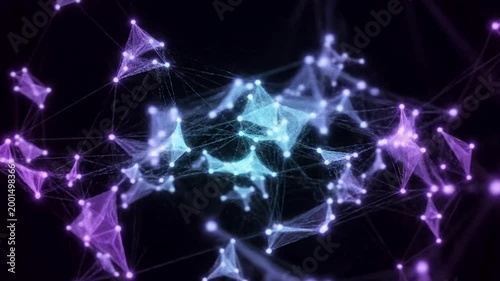 Abstract Digital Network Connection Futuristic Background