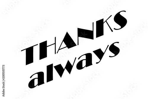 THANKS always - 感謝の気持ちを伝える、THANKS alwaysのロゴマーク、母の日や父の日、誕生日のメッセージなどに
