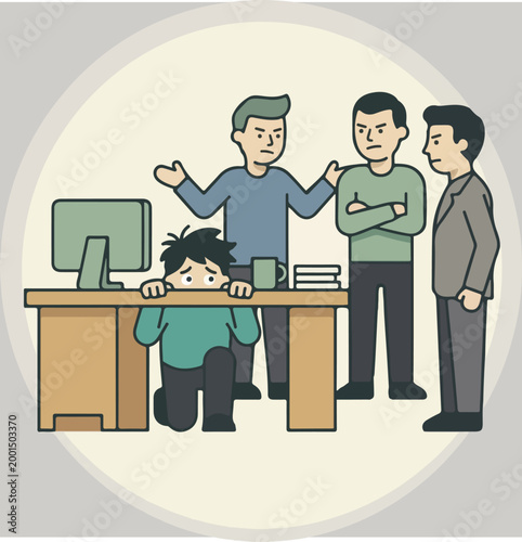 Workplace harassment and bullying of a vulnerable employee by coworkers.