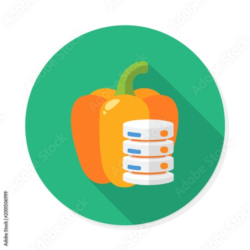 Minimalist Bell Pepper App Icon Design