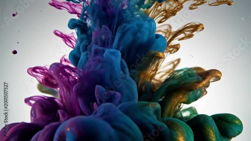 Abstract Explosion of Colors in Water