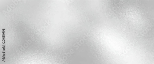 Silver foil background with metal mirror texture. Chrome gradient surface with light gloss simple abstract