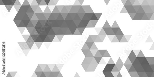 White triangle geometric pattern background, Geometric background made of triangles, Abstract geometric background. Vector 3d illustration