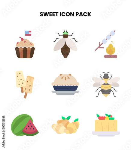Sweet Flat Bundle Icons Pack