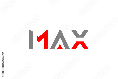 Free Download Modern MAX Initial Logo Design - Professional Red and Grey Geometric Typography Vector Business Icon - GFXLoad