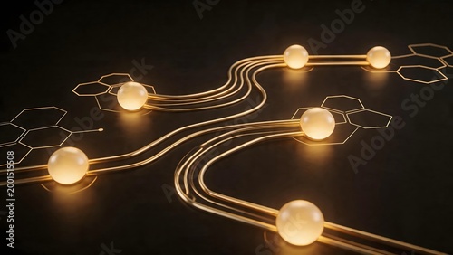 Abstract glowing circuit design