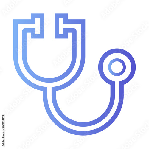 Stethoscope Medical Icon_Gradient Line Icon