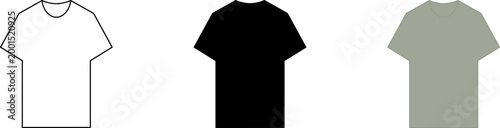 T shirt icon. T-shirt icon with outline and glyph style. T-shirt Logo collection line and flat style sign and symbol. Vector illustrations or PNG