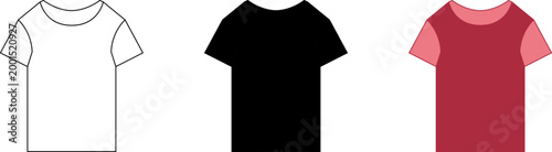 T shirt icon. T-shirt icon with outline and glyph style. T-shirt Logo collection line and flat style sign and symbol. Vector illustrations or PNG