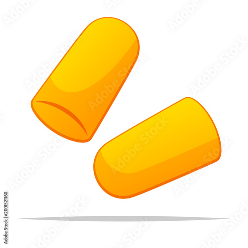 Disposable earplugs vector isolated illustration