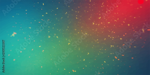 An abstract cosmic background with vibrant colors evokes a sense of vastness and mystery, speckled with light particles.