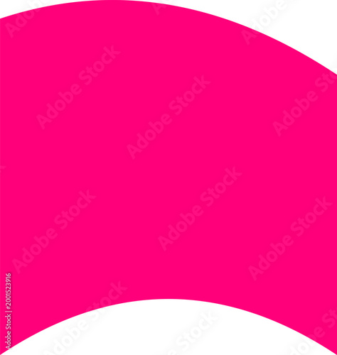 Vibrant magenta wavy flag shape isolated on white background for use in creative graphic design